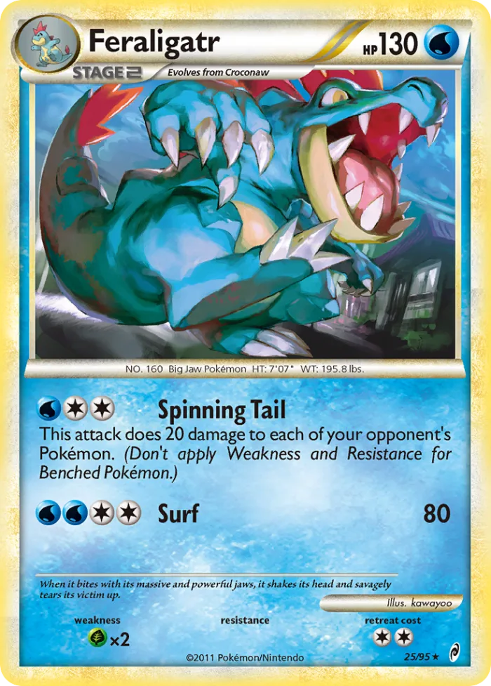 Feraligatr #25 Call of Legends Pokemon card