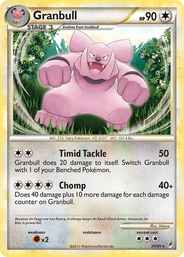 Granbull #26 Call of Legends Pokemon card