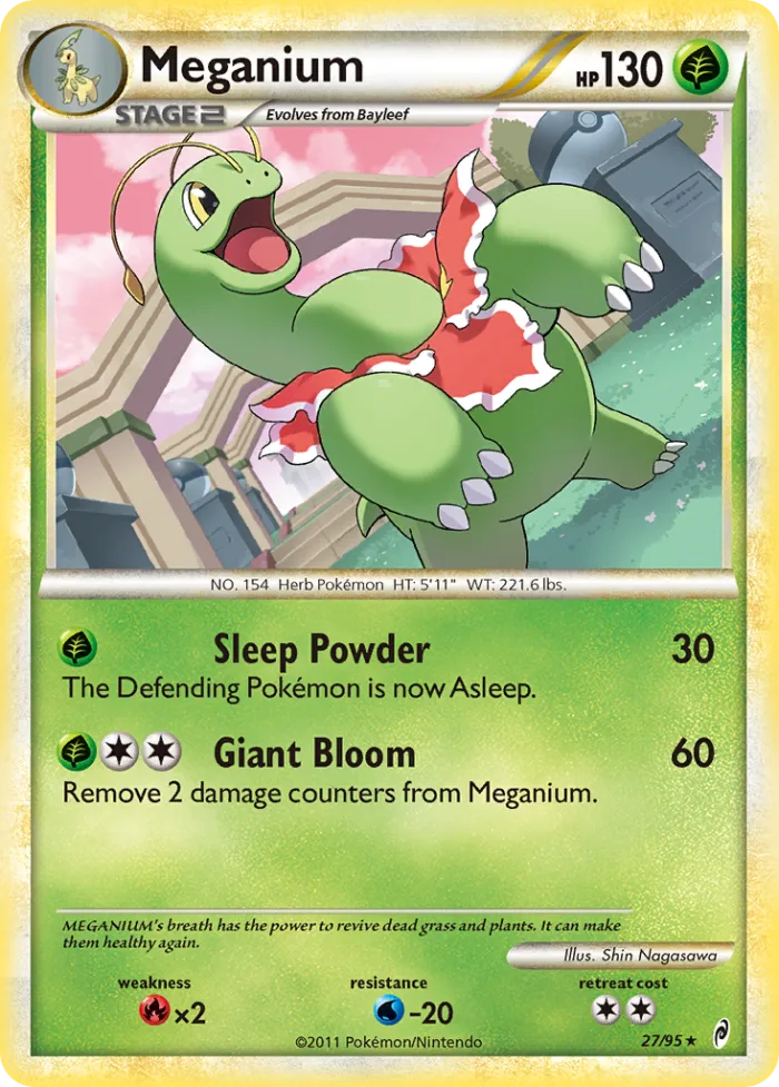 Meganium #27 Call of Legends Pokemon card
