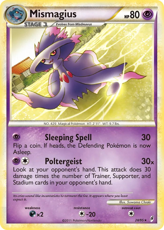 Mismagius #28 Call of Legends Pokemon card