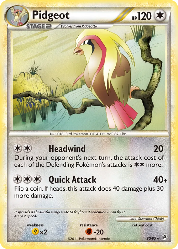 Pidgeot #30 Call of Legends Pokemon card