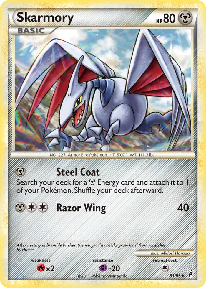 Skarmory #31 Call of Legends Pokemon card