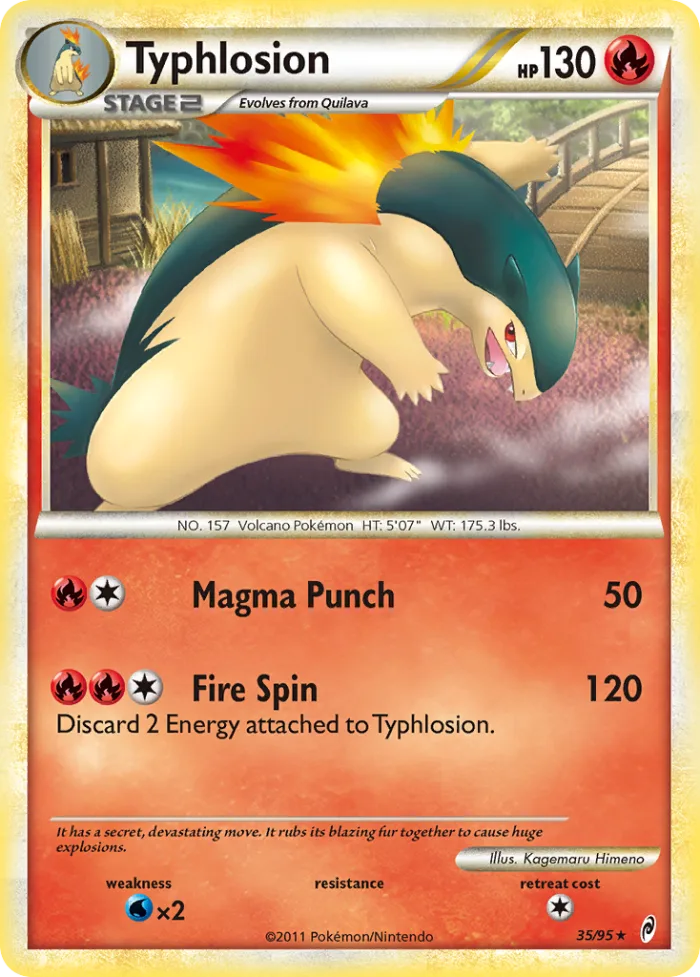 Typhlosion #35 Call of Legends Pokemon card