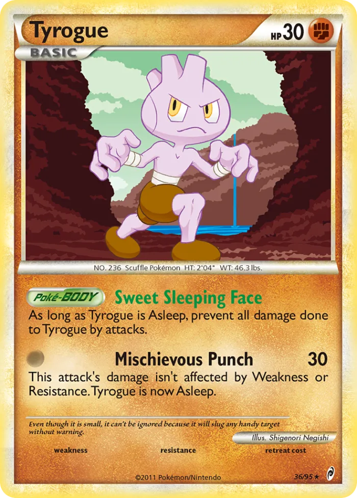 Tyrogue #36 Call of Legends Pokemon card