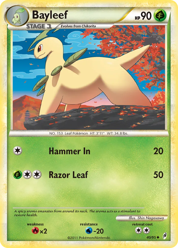 Bayleef #40 Call of Legends Pokemon card