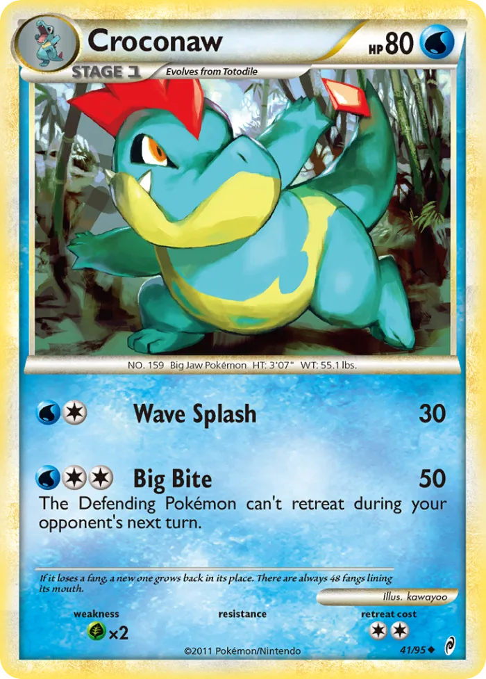 Croconaw #41 Call of Legends Pokemon card