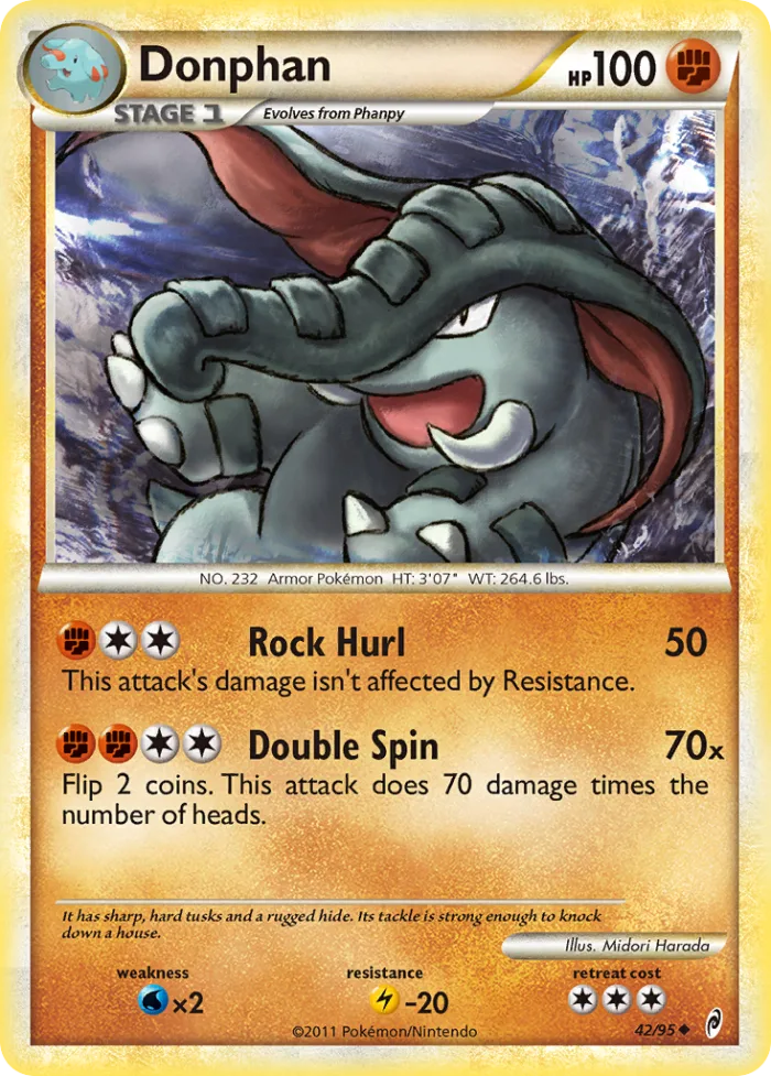 Donphan #42 Call of Legends Pokemon card