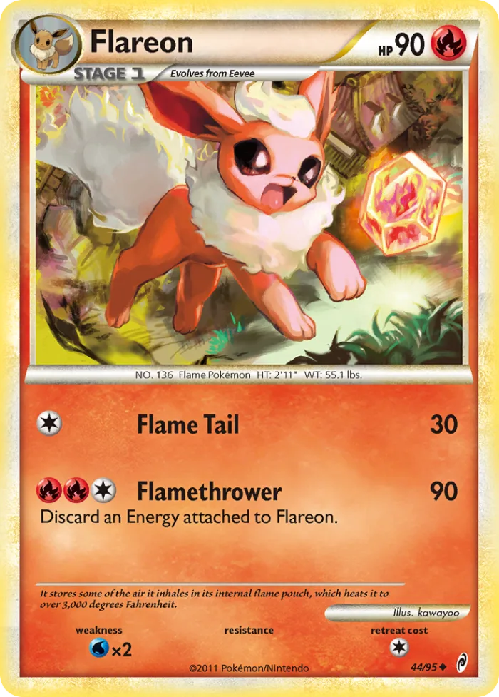 Flareon #44 Call of Legends Pokemon card