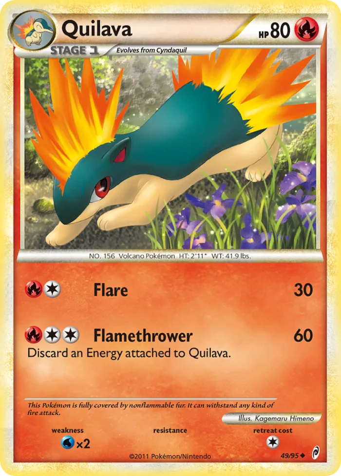 Quilava #49 Call of Legends Pokemon card