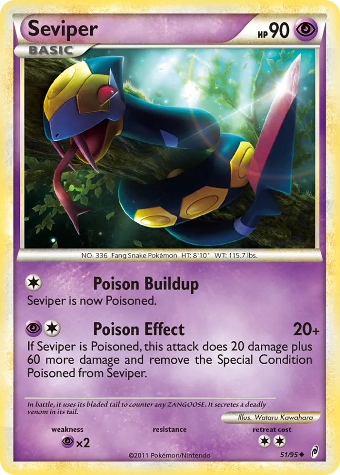 Seviper #51 Call of Legends Pokemon card