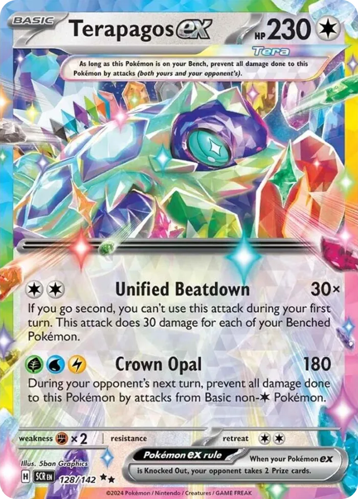 Terapagos ex #128 Stellar Crown Pokemon card