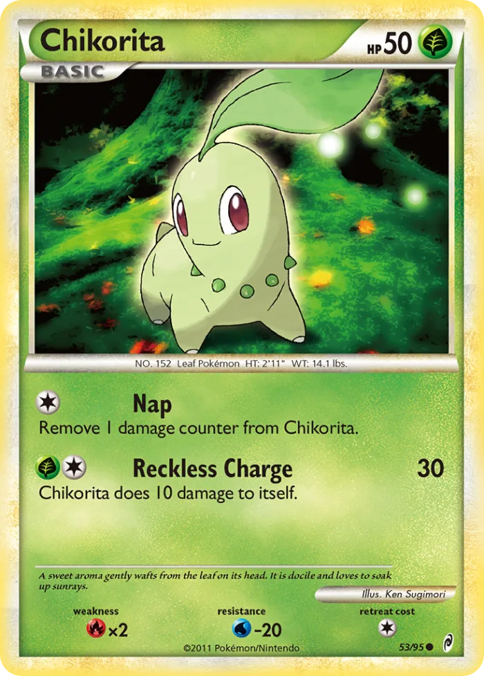 Chikorita #53 Call of Legends Pokemon card