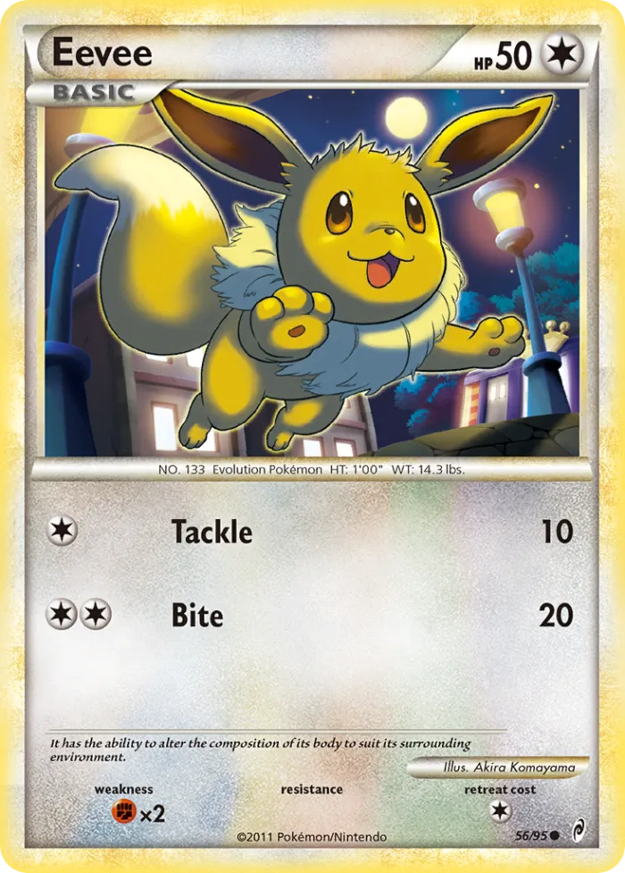 Eevee #56 Call of Legends Pokemon card
