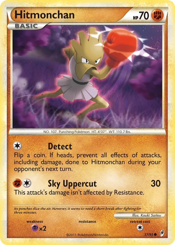 Hitmonchan #57 Call of Legends Pokemon card