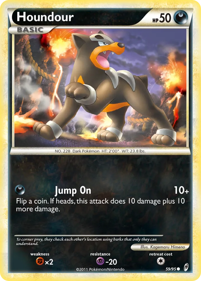 Houndour #59 Call of Legends Pokemon card