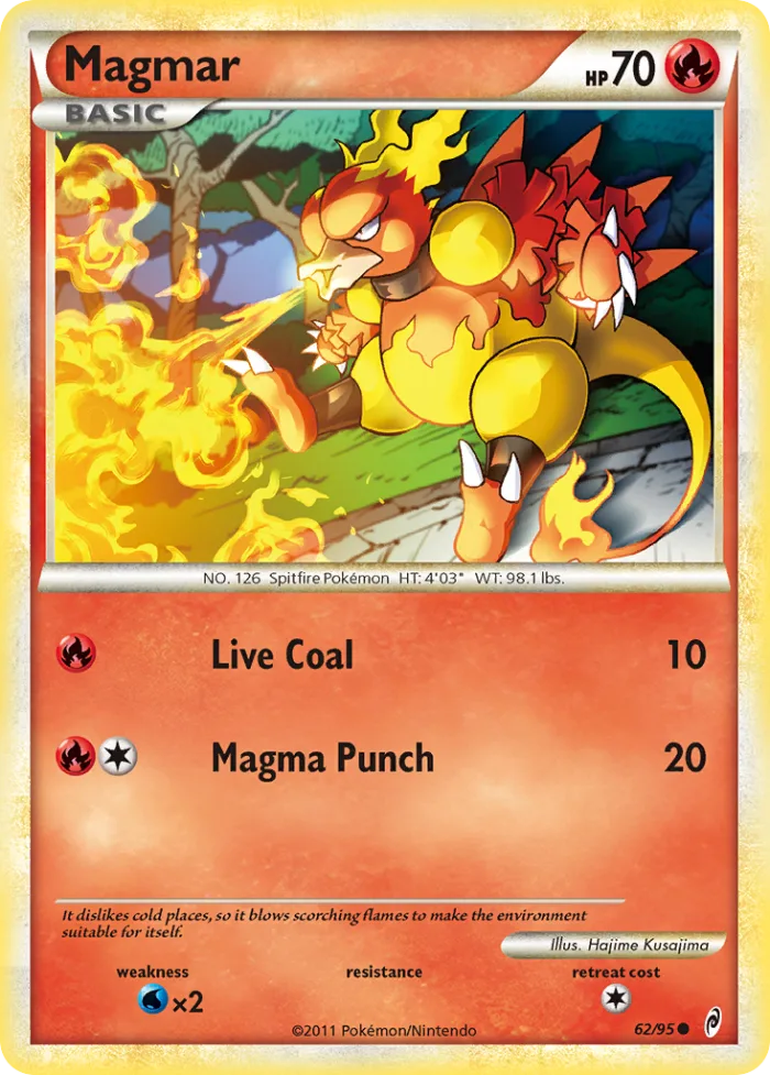 Magmar #62 Call of Legends Pokemon card