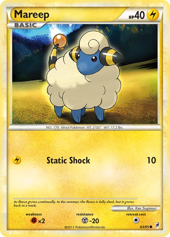 Mareep #63 Call of Legends Pokemon card