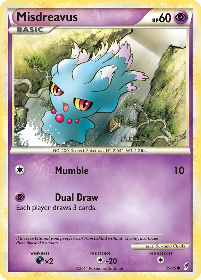 Misdreavus #65 Call of Legends Pokemon card