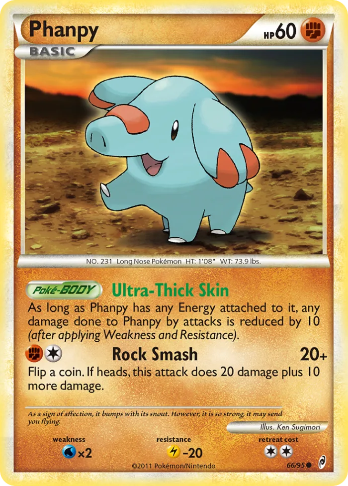 Phanpy #66 Call of Legends Pokemon card