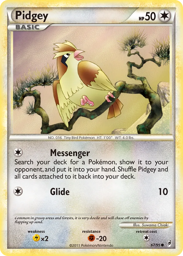 Pidgey #67 Call of Legends Pokemon card