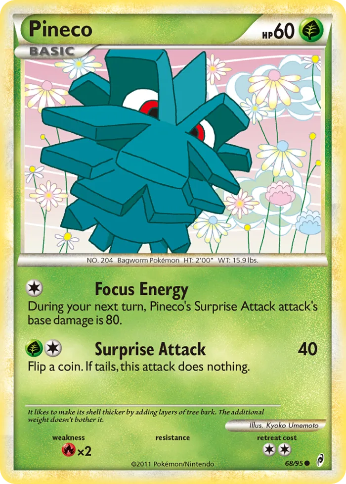 Pineco #68 Call of Legends Pokemon card
