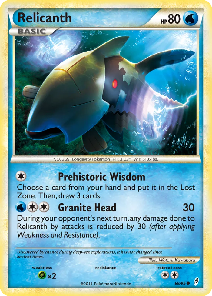 Relicanth #69 Call of Legends Pokemon card