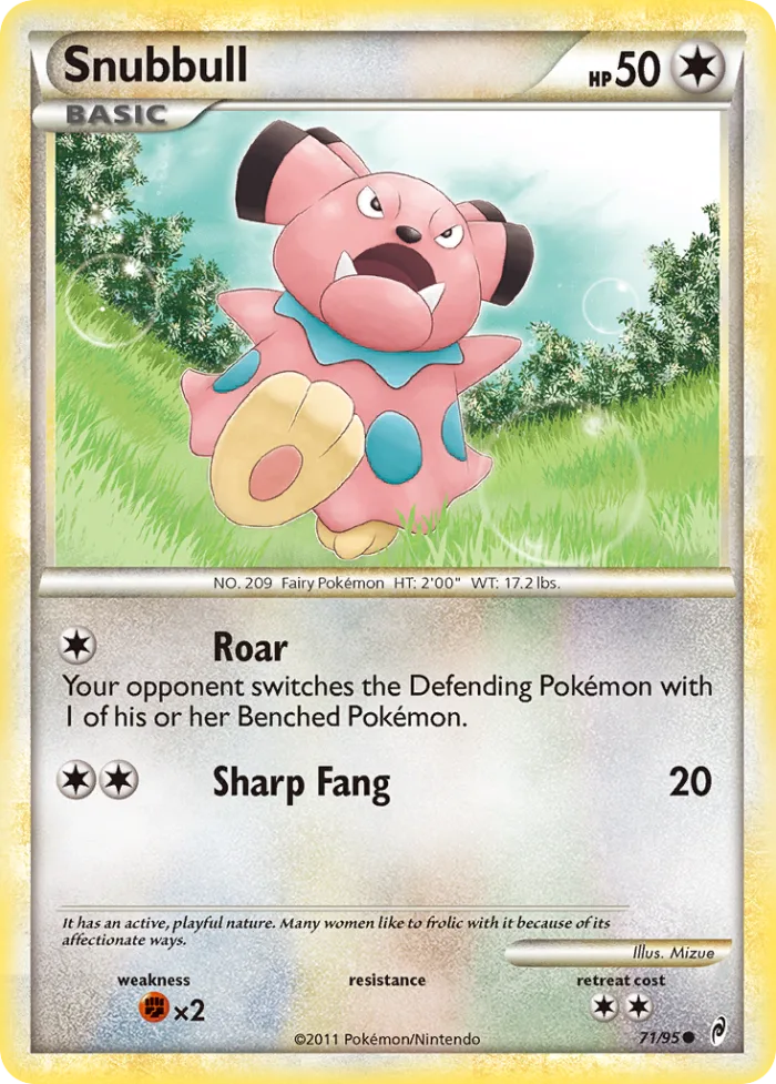 Snubbull #71 Call of Legends Pokemon card