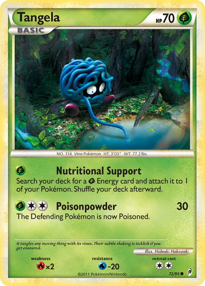 Tangela #72 Call of Legends Pokemon card