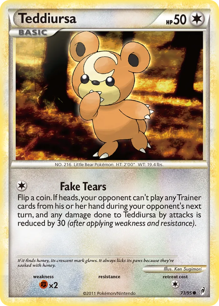 Teddiursa #73 Call of Legends Pokemon card