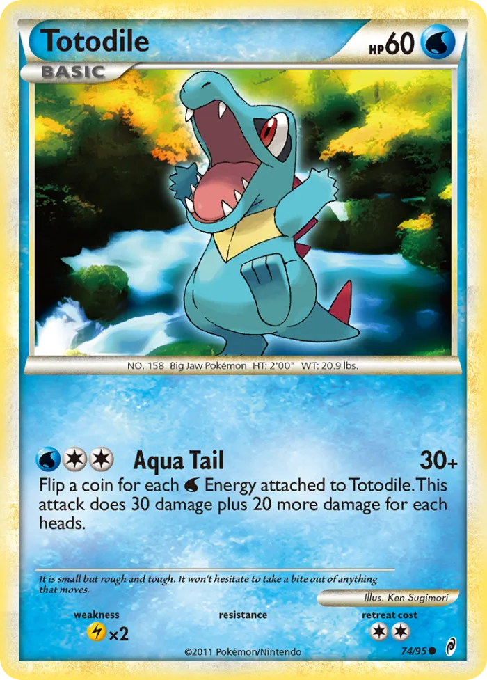 Totodile #74 Call of Legends Pokemon card