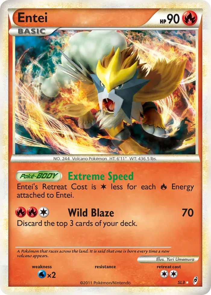 Entei #SL3 Call of Legends Pokemon card