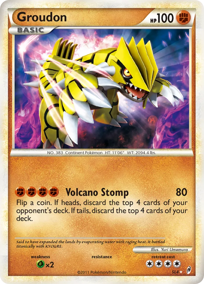 Groudon #SL4 Call of Legends Pokemon card