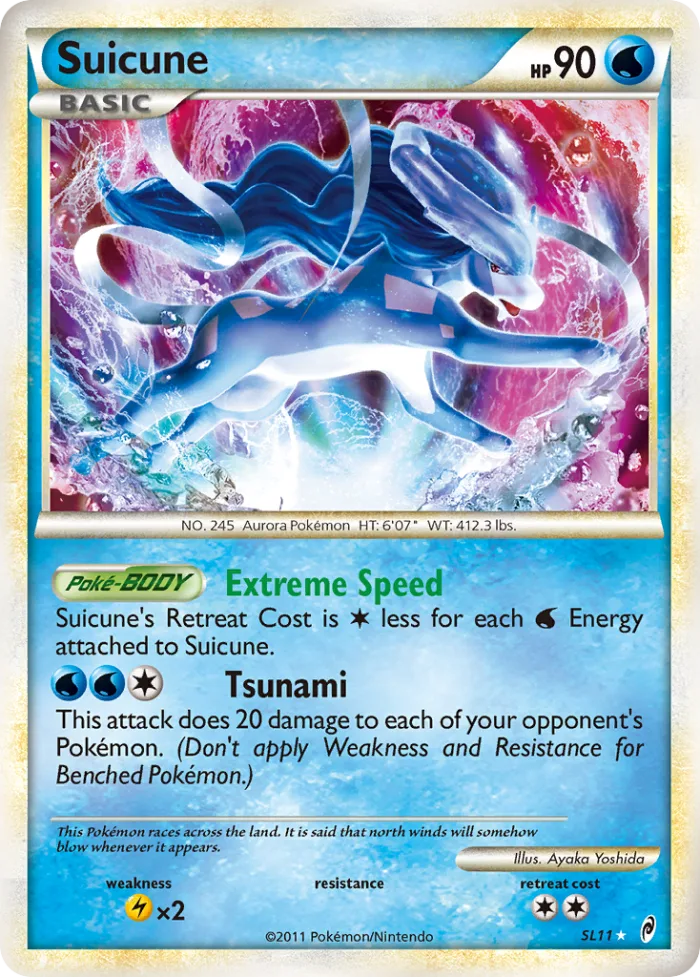 Suicune #SL11 Call of Legends Pokemon card