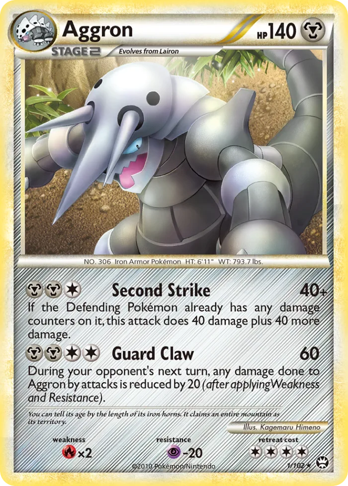 Aggron #1 HS—Triumphant Pokemon card
