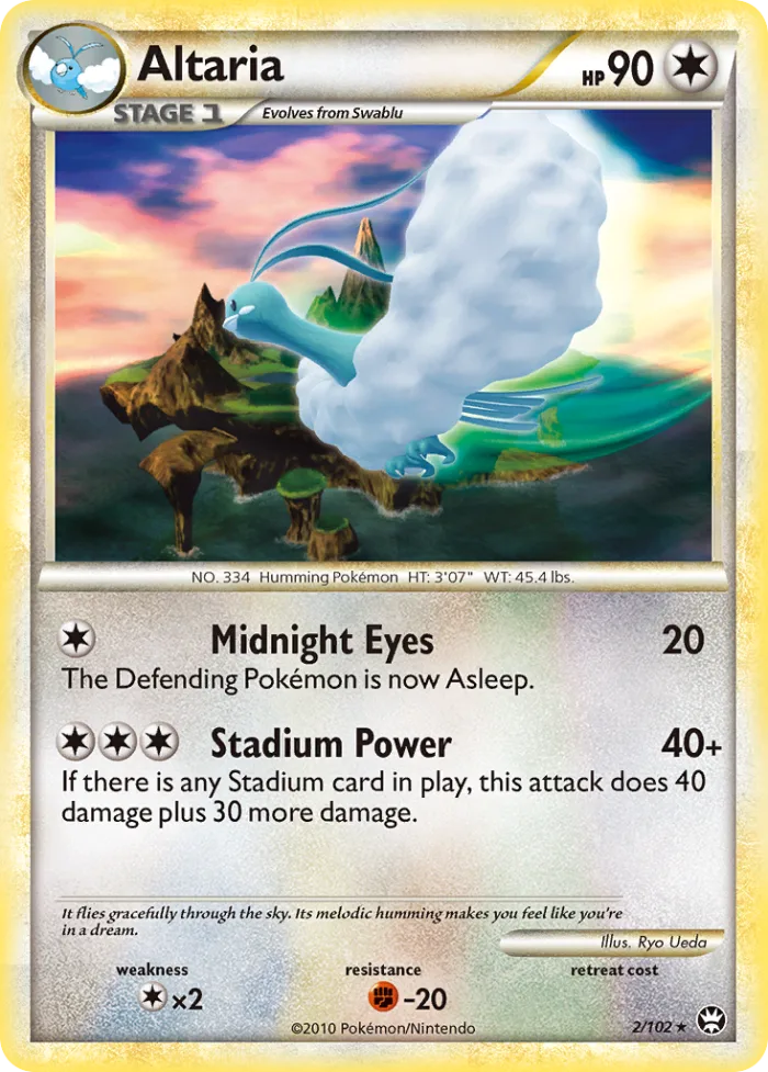 Altaria #2 HS—Triumphant Pokemon card