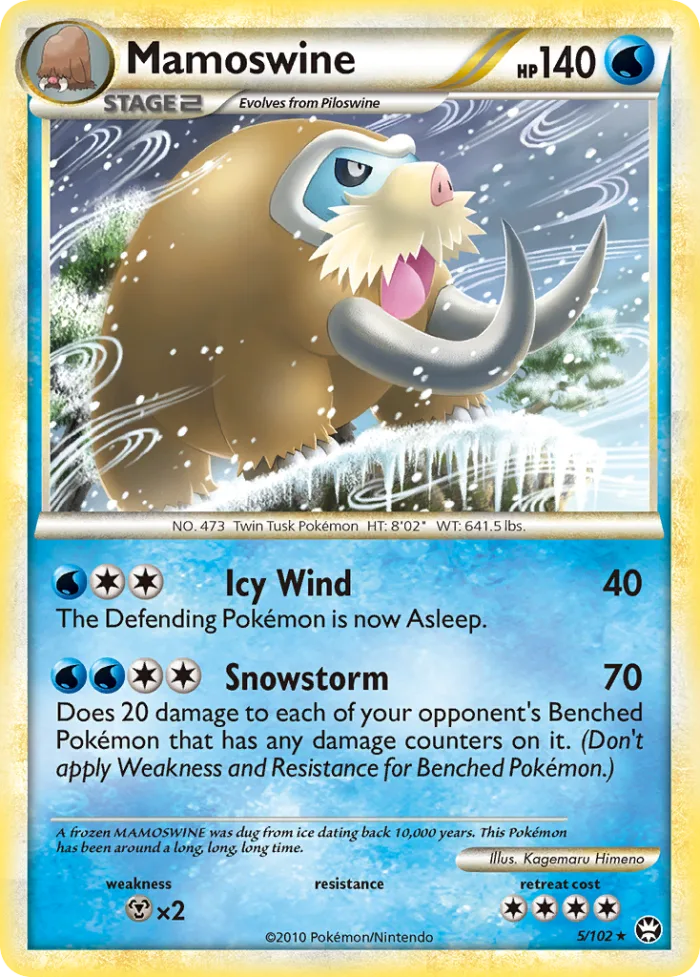 Mamoswine #5 HS—Triumphant Pokemon card
