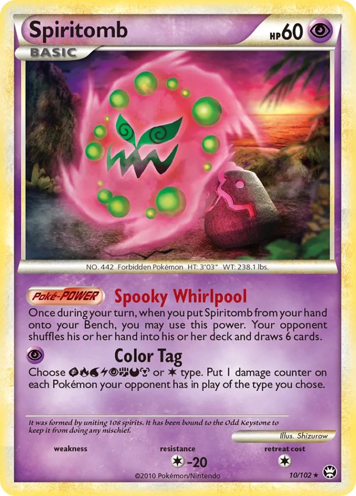 Spiritomb #10 HS—Triumphant Pokemon card