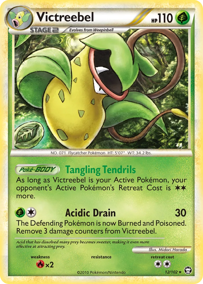 Victreebel #12 HS—Triumphant Pokemon card
