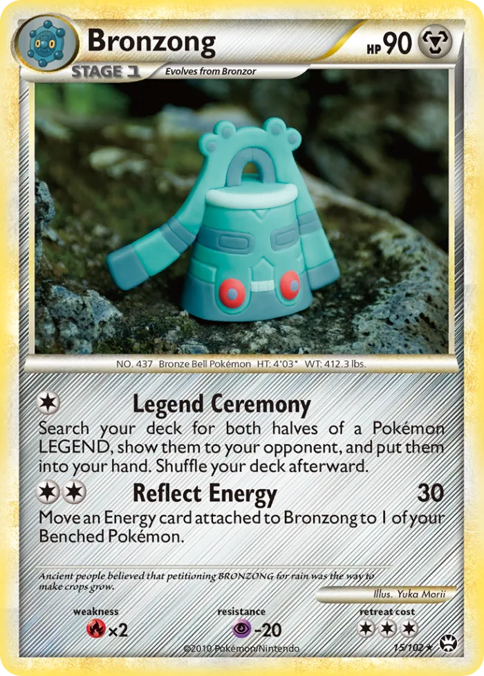 Bronzong #15 HS—Triumphant Pokemon card