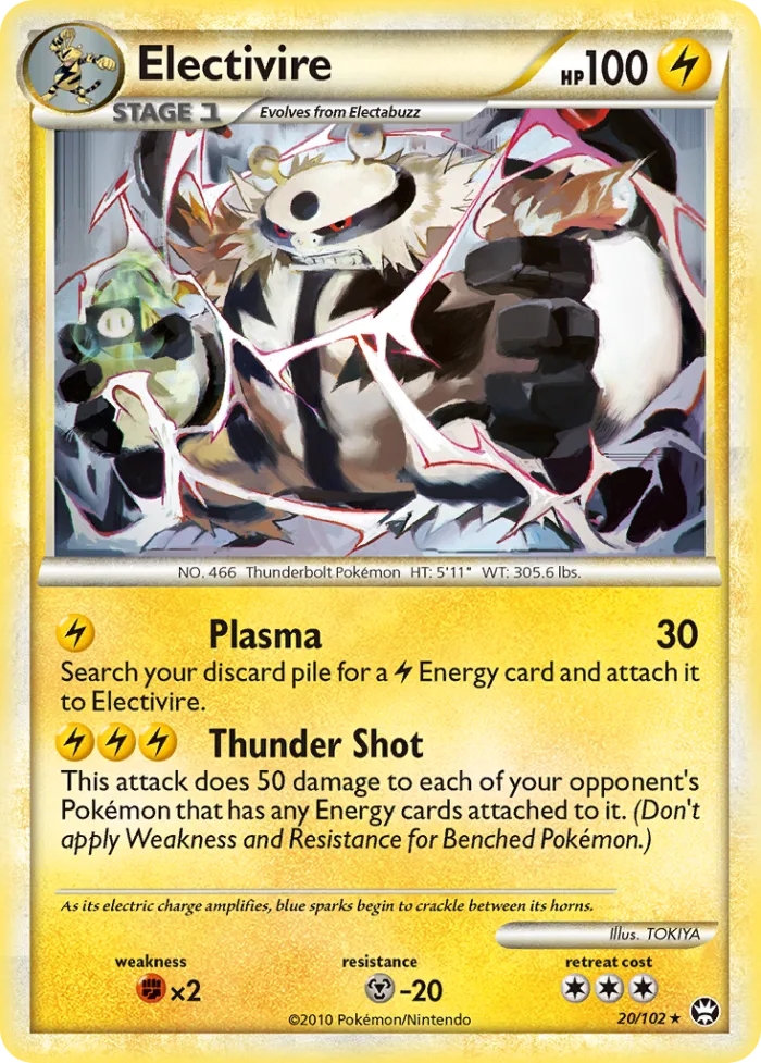Electivire #20 HS—Triumphant Pokemon card