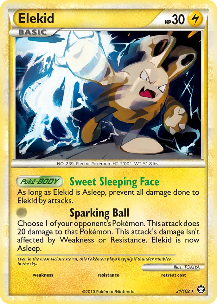 Elekid #21 HS—Triumphant Pokemon card