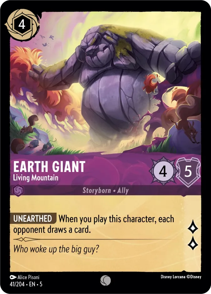Earth Giant #41 Shimmering Skies Disney Lorcana card