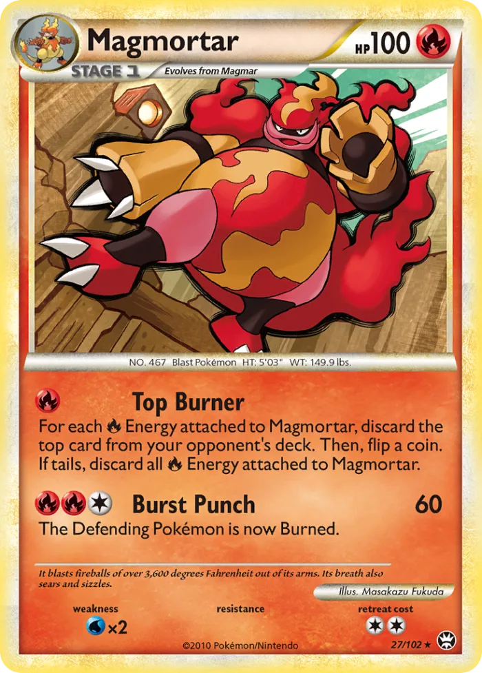 Magmortar #27 HS—Triumphant Pokemon card