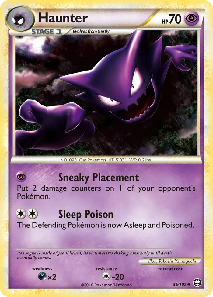 Haunter #35 HS—Triumphant Pokemon card