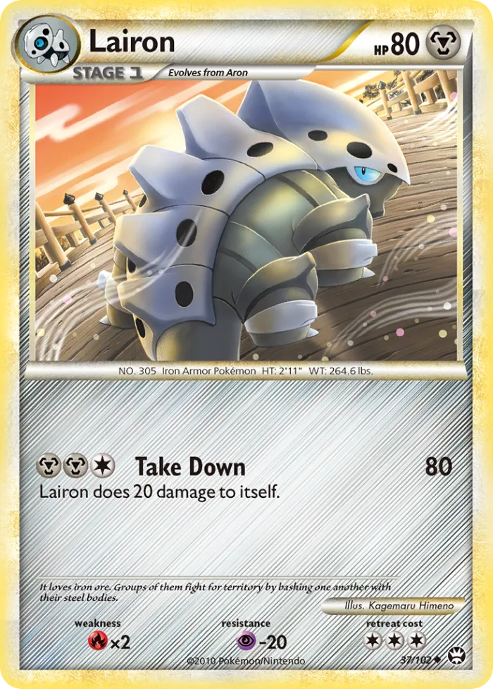 Lairon #37 HS—Triumphant Pokemon card