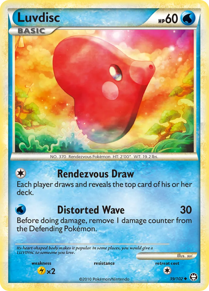 Luvdisc #39 HS—Triumphant Pokemon card