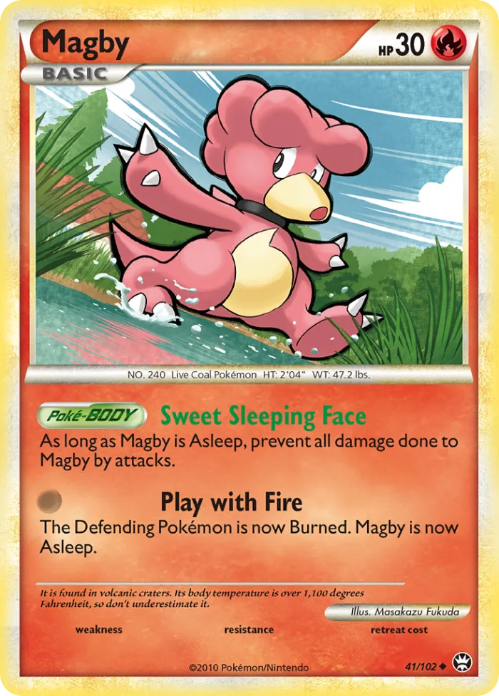 Magby #41 HS—Triumphant Pokemon card