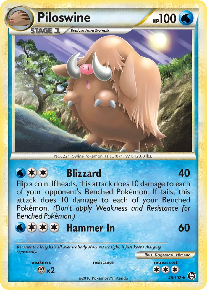 Piloswine #48 HS—Triumphant Pokemon card