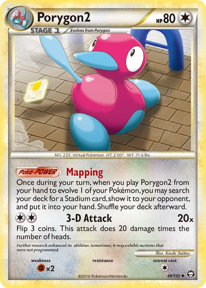 Porygon2 #49 HS—Triumphant Pokemon card