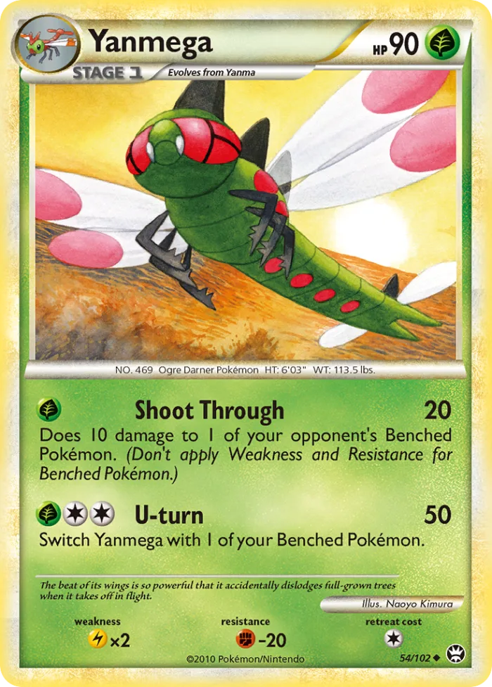 Yanmega #54 HS—Triumphant Pokemon card